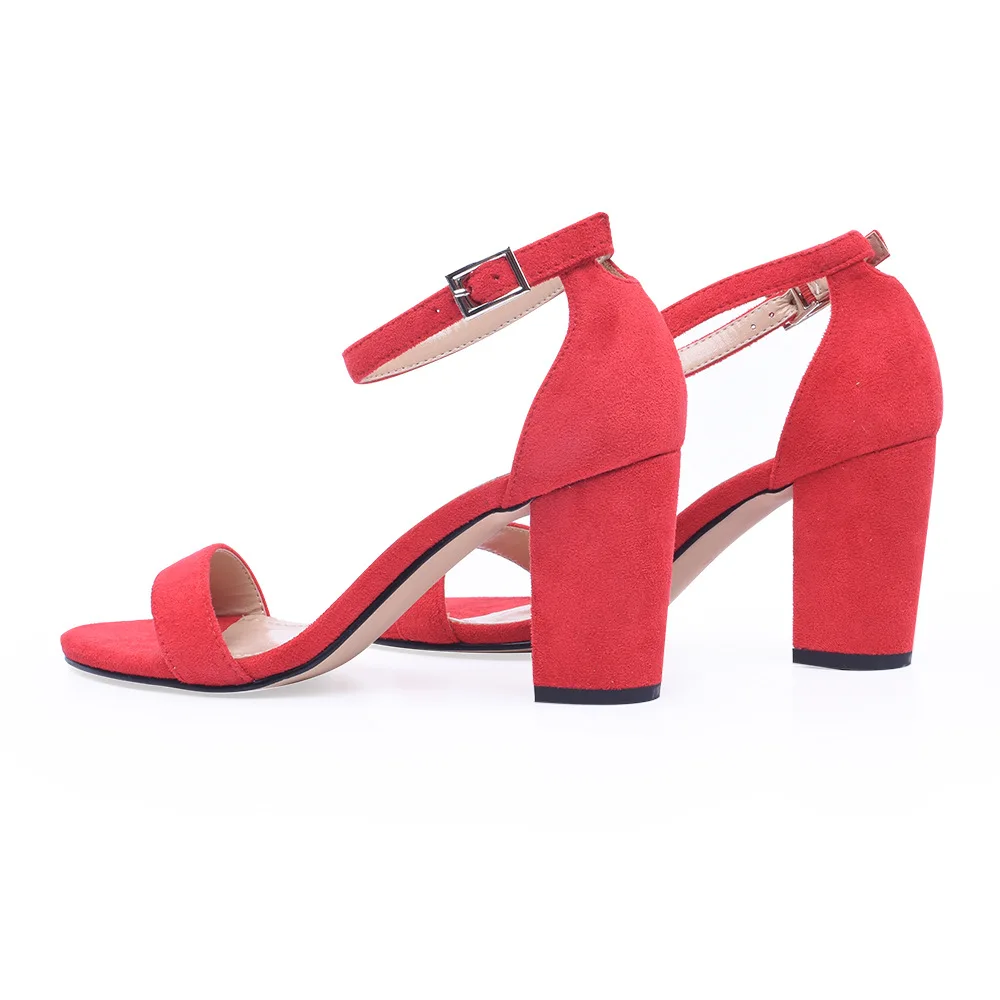 

Women's shoes new Korean trend versatile women's summer sandals middle heel button strap high heel shoes