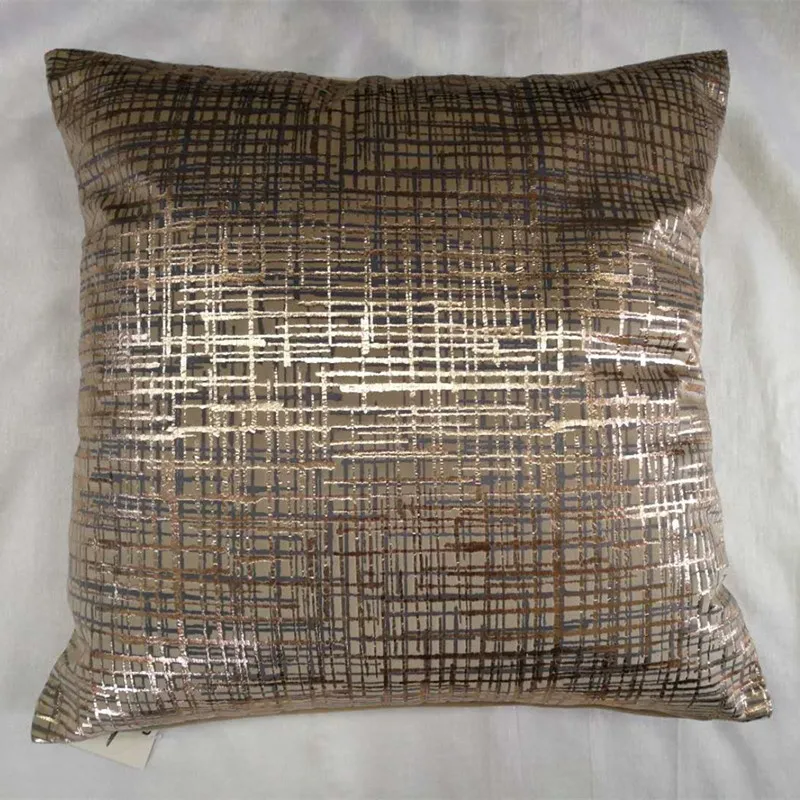 Бежевая фольгированная модная наволочка для дивана домашний декоративный
