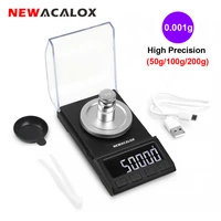 newacalox digital milligram jewelry scale 0 001g precision electronic scales 200g100g50g portable lab reload powder scales