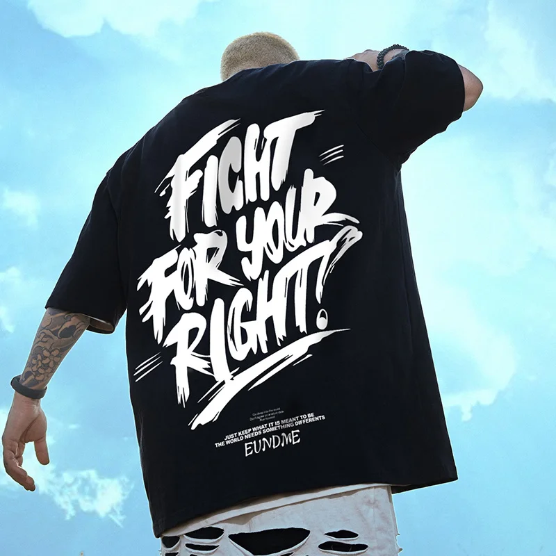 

Мужская хлопковая футболка с коротким рукавом, в стиле хип-хоп