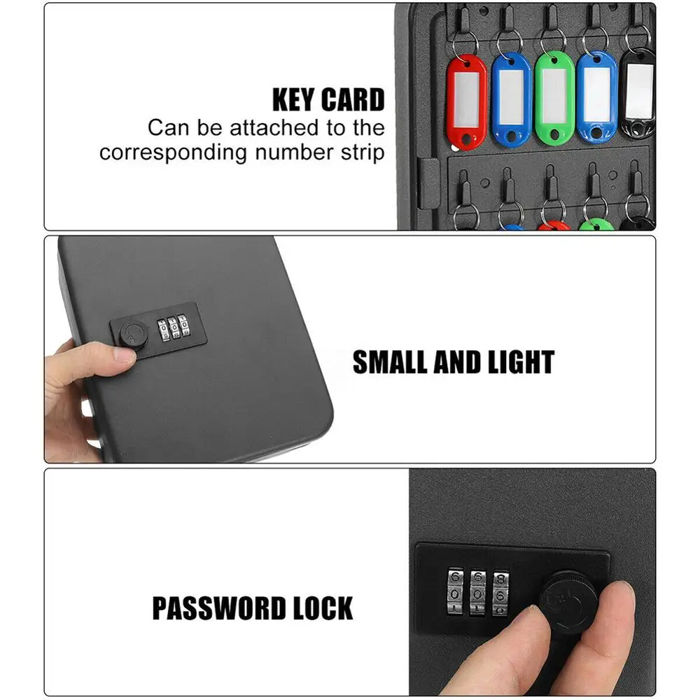 Домашний Комбинированный Замок сейф органайзер запираемый пароль настенный для