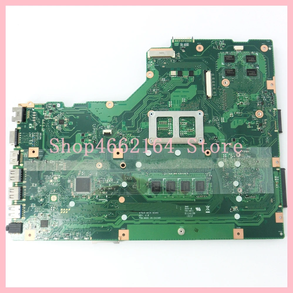 Материнская плата X75VD GT610M 4 Гб RAM HM70 материнская для ASUS X75V X75VC X75VB R704V ноутбука REV 2 0