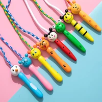kids jump rope wood handle lovely cartoon skipping rope sport bodybuilding finess