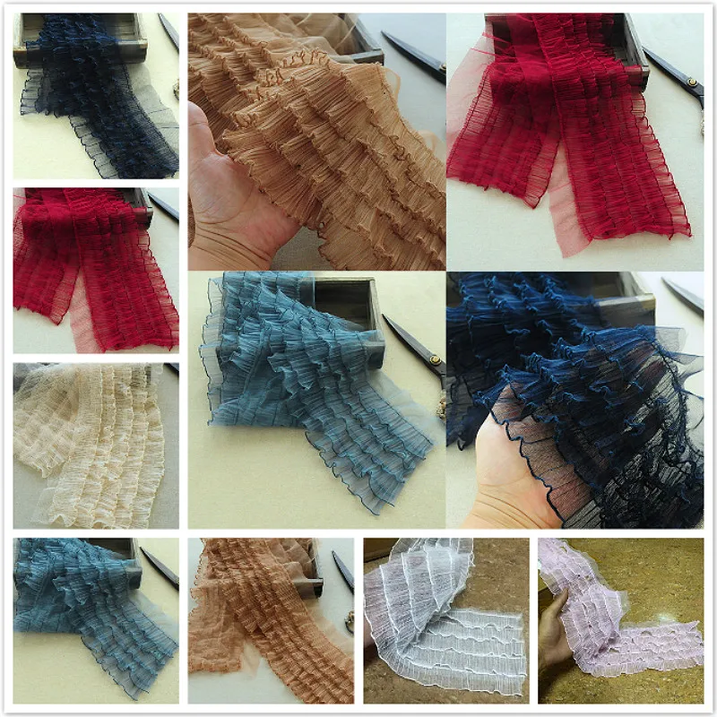 

Новинка, 5-слойная ткань из фатина с оборками, кружевная ткань «сделай сам» для женской и детской кукольной одежды, юбка, аксессуары для моди...