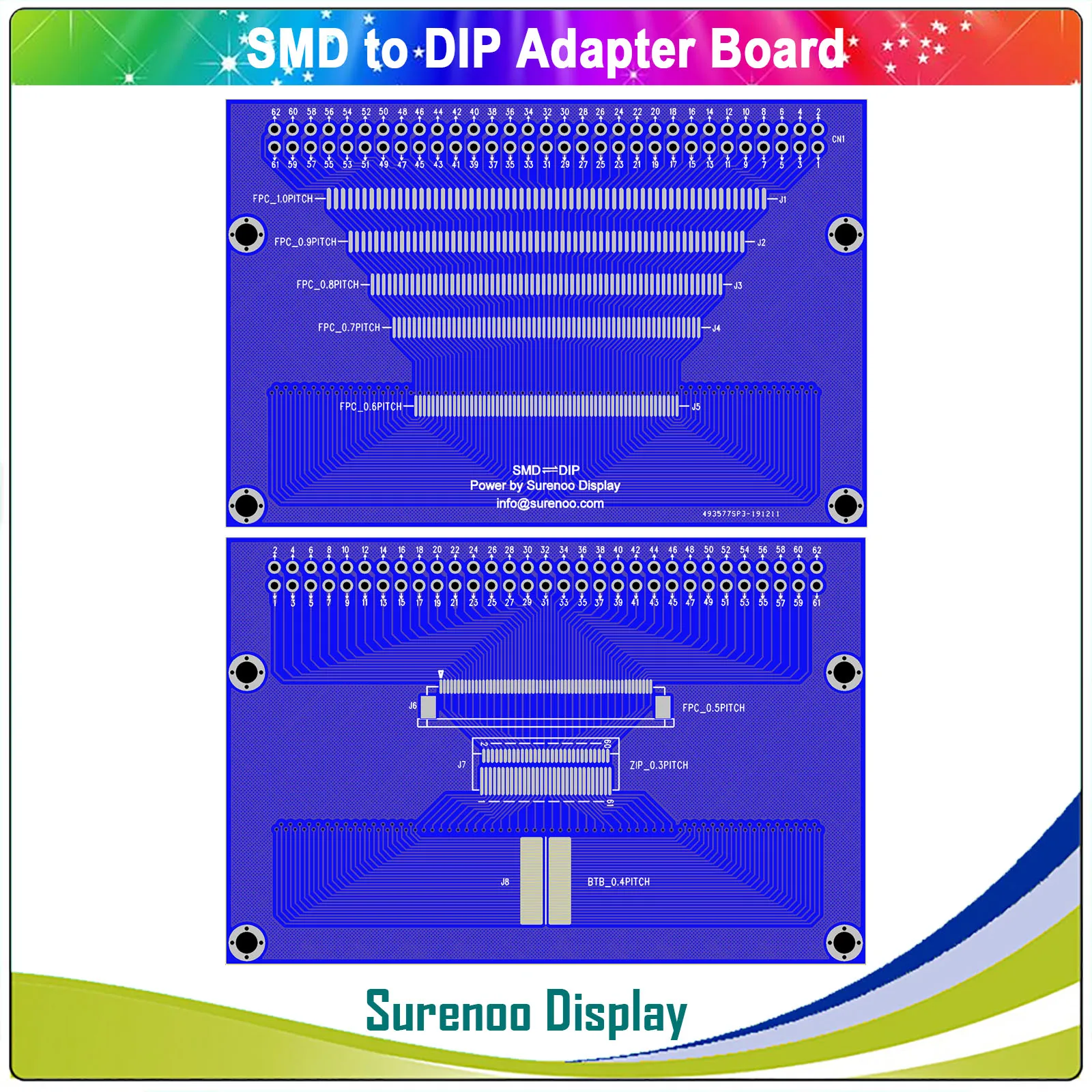 SMD to DIP Board 1,26 дюймовый круглый Циркулярный 128x128 TFT ЖК-дисплей модуль экран Встроенный ST7687S контроллер - Цвет: SMD to DIP Board