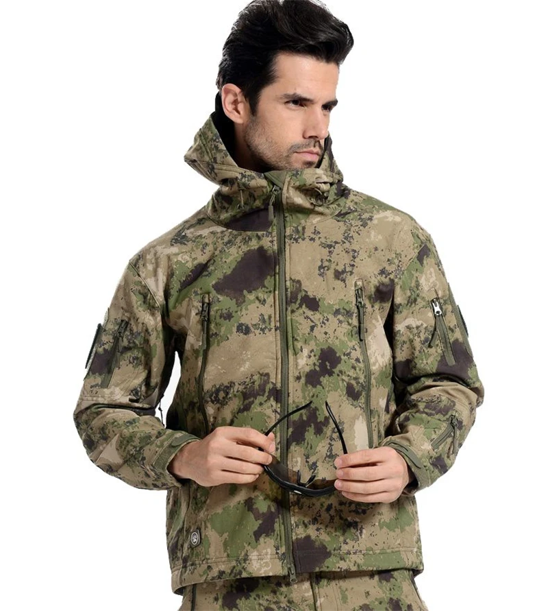 Тактическая куртка Lurker Shark Skin Soft Shell Мужская водонепроницаемая ветровка флисовое