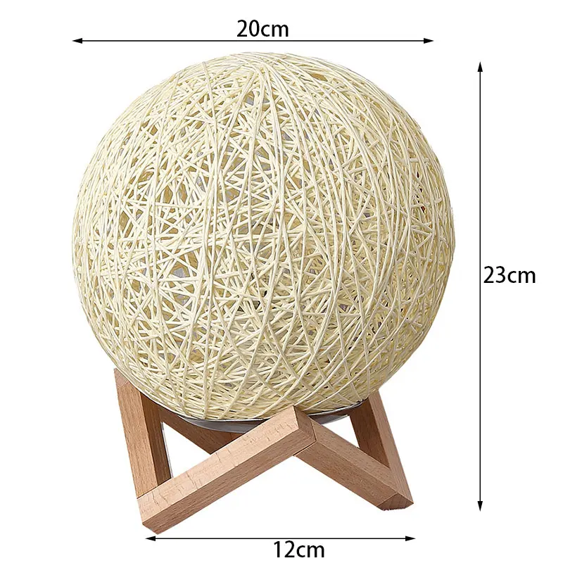 

2PCS Sepak Takraw LED Moon Night Light Creative Starry Gift Usb Charging Table Lamp Bedroom For Home Decoration