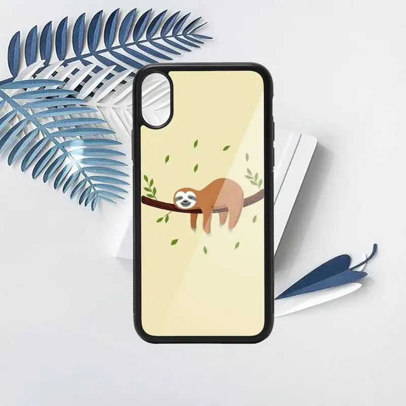 

Cute sloth cartoon Animals Phone Case PC for iPhone 11 12 pro XS MAX 8 7 6 6S Plus X 5S SE 2020 XR