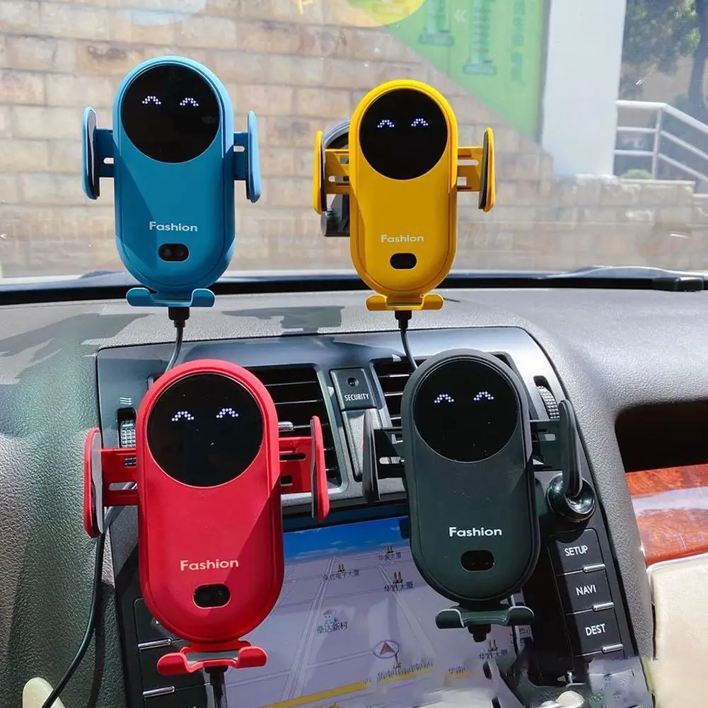 

Wireless Charger Car Phone Holder Induction S11 Car Holder Smarts Sensor Fast Charging Stand Mount