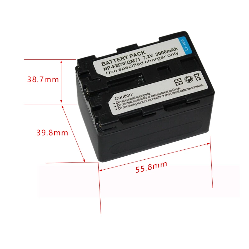 Литий-ионный аккумулятор для sony 1 шт. 7 2 В NP-FM70 NP-QM71 DCR-TRV30 CCD-TRV608 NP-FM71 NP-QM70 |