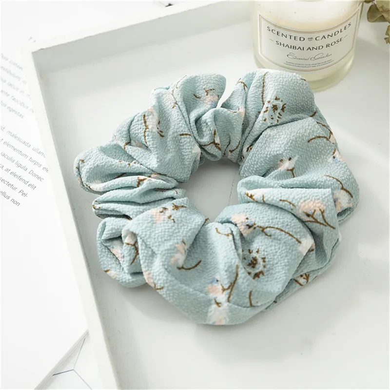 floral light green Новинка, 1 шт., резинка для волос с принтом, эластичная лента, повязка на голову с цветочным принтом, женские аксессуары для волос - Цвет: floral light green
