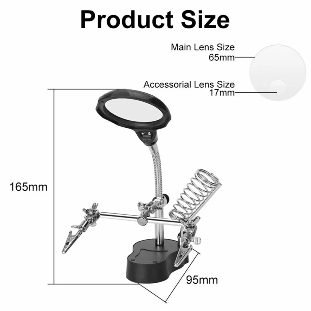 

Third Hand Solder Soldering Iron Magnifier Stand Holder Station Helping Tool Welding Soldering Tool Soldering Iron Magnifierh