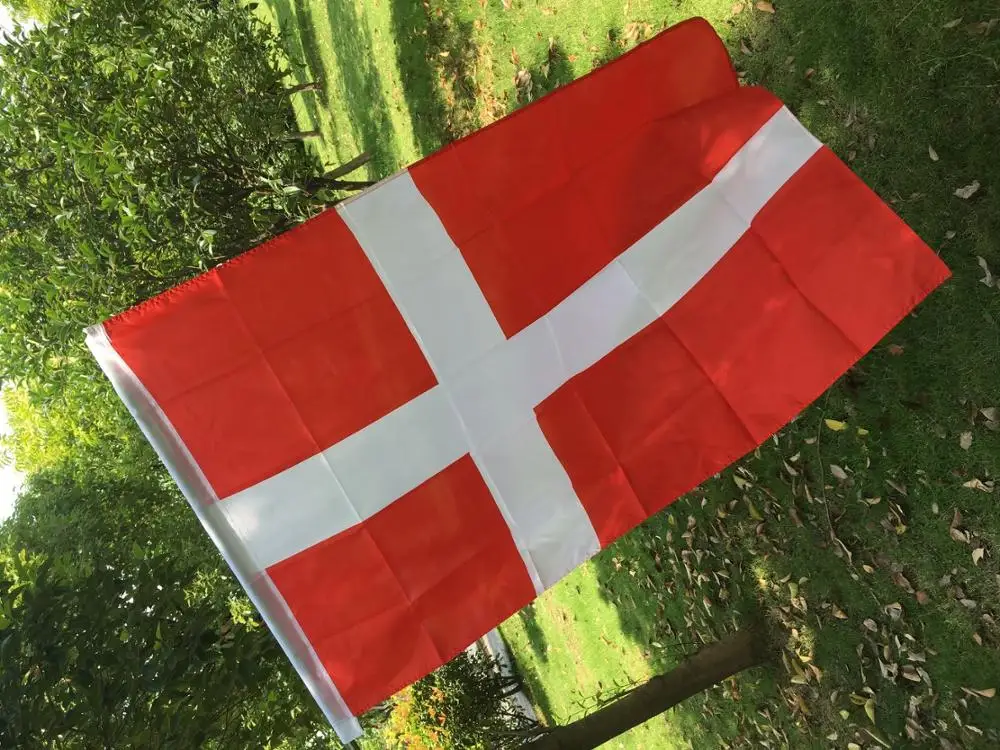 3*5 футов Дания Летающий флаг полиэстер страна национальные Висячие флаги