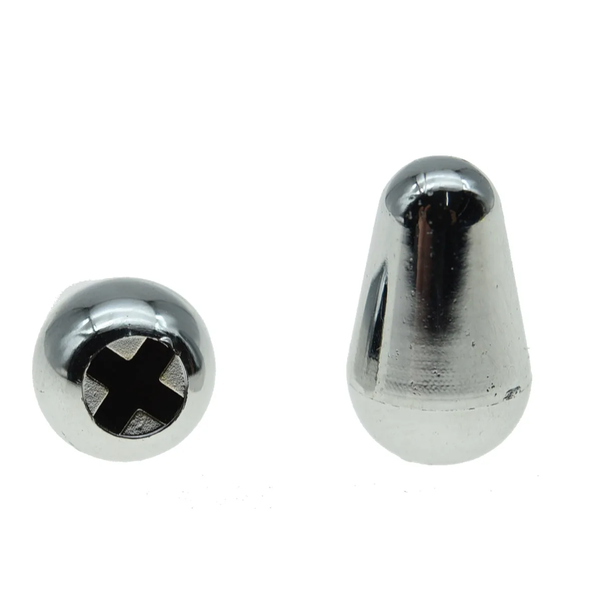 

KAISH 2 Pcs Chrome Plated Guitar Switch Tip Switch Cap Knob