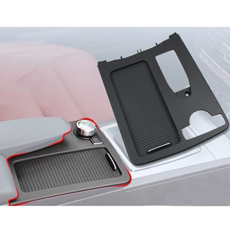 

Car Center Console Cup Holder Panel Trim Cover +Roller Blind Cover for Mercedes Benz W204 C-CLASS 2046800107