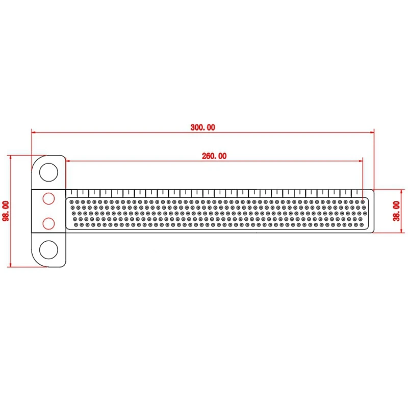

Marking T Ruler,T Type Square Ruler Woodworking Aluminum Alloy Scriber Measuring Carpentry Marking Tool(T-260)