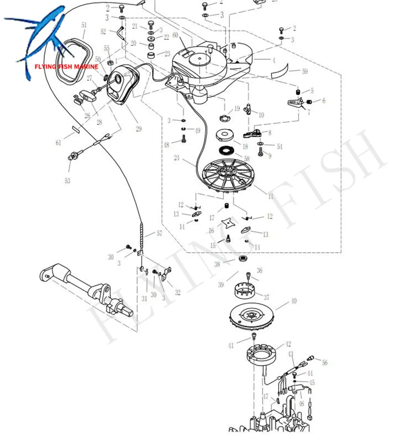Подвесной Enginer 65W-85510-00 65W-85510-10 узел статора для Yamaha лодочный мотор 4-тактный F25 F40
