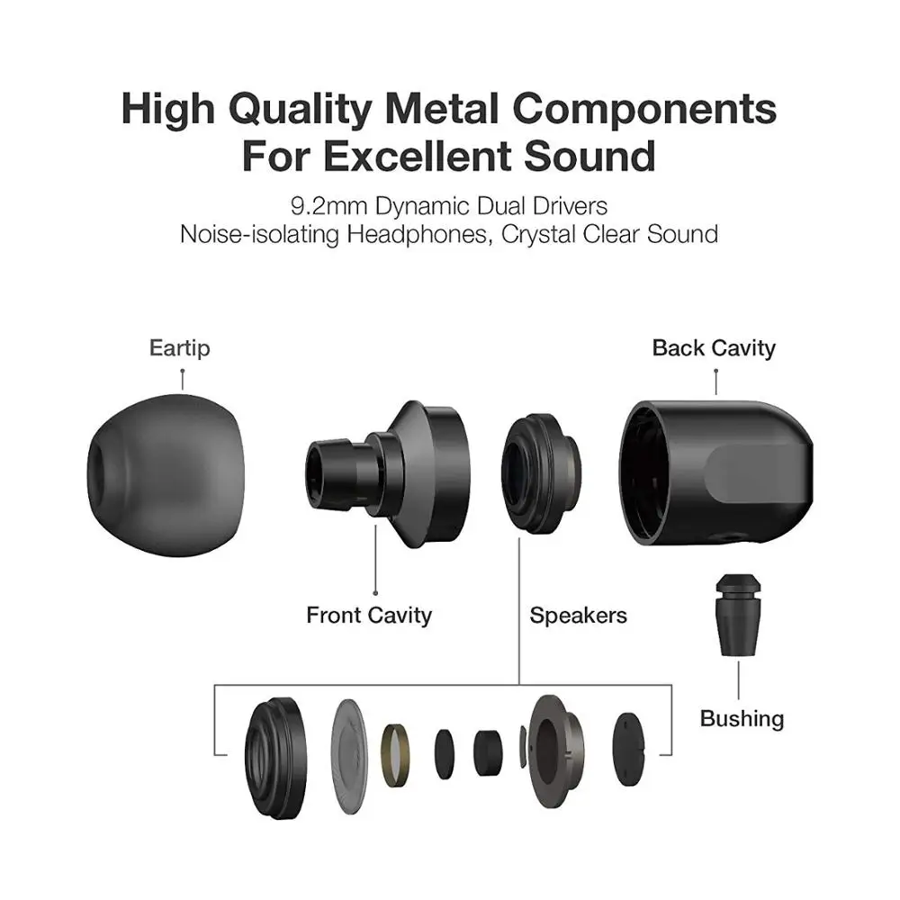 GGMM полностью металлические наушники шумоизолирующие с микрофоном 3 5