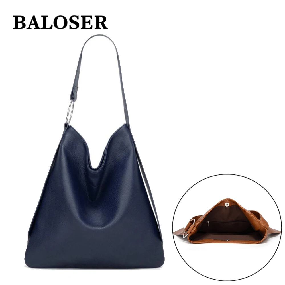 

Сумка кросс-боди Женская из мягкой кожи, повседневный саквояж на плечо, модный чемоданчик Хобо с ручками для покупок