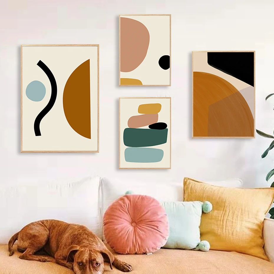 

Бохо современная абстрактная Геометрическая графическая текстура холст живопись настенные художественные картины плакаты и принты для гостиной домашний декор