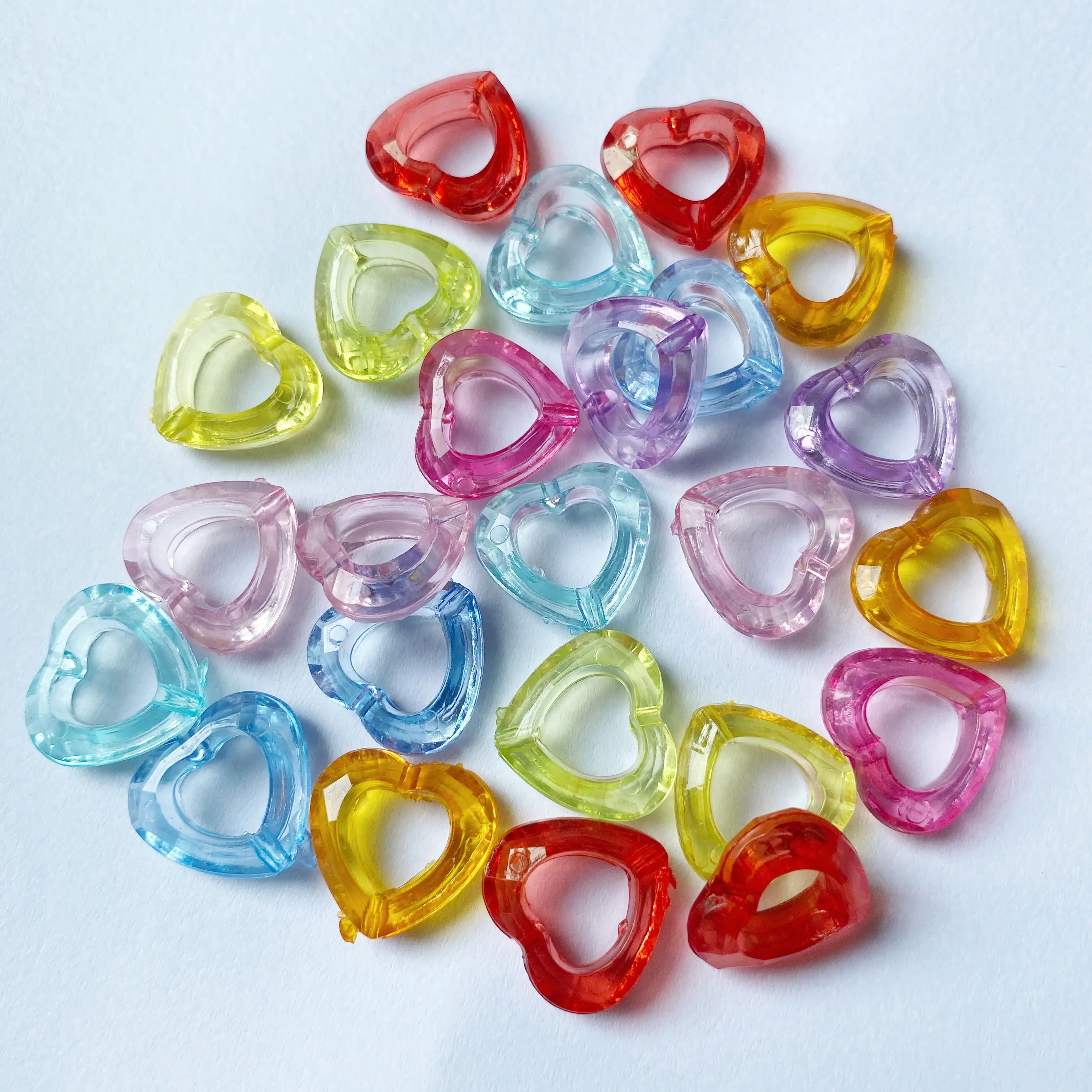 Акриловые бусины в форме сердца для изготовления ювелирных изделий сережек