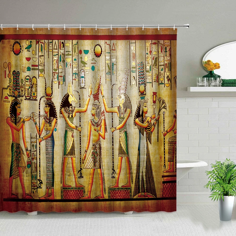 

Abstract Africa India Shower Curtains 3d Print Fabric Polyester Hanging Curtain Bathroom Decor Waterproof Bath Screen With Hooks