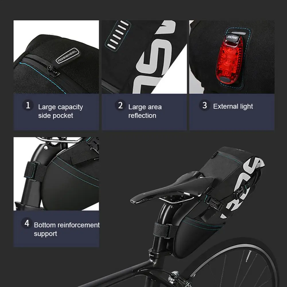 Велосипедная сумка водонепроницаемая вместительная на седло для велосипеда