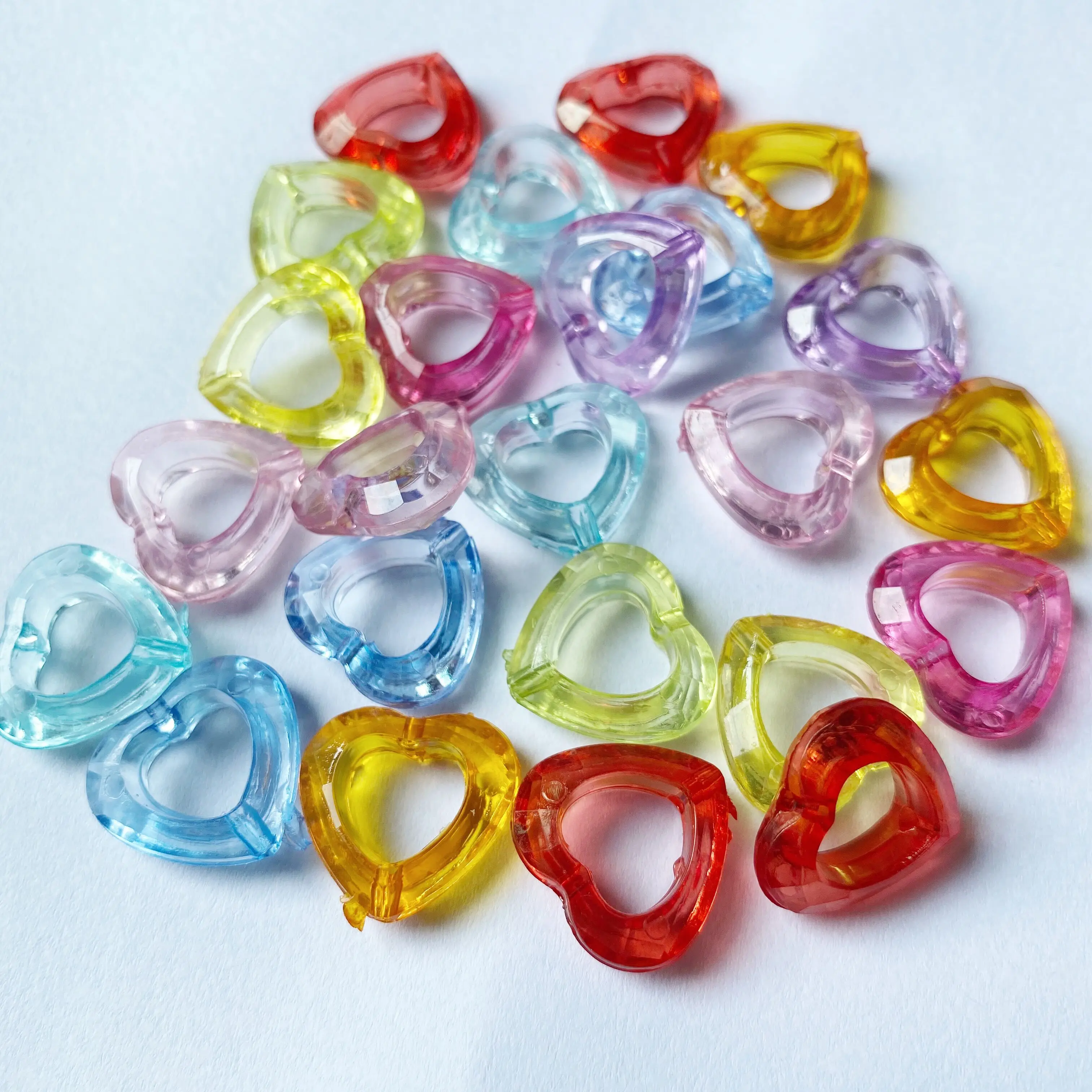 Акриловые бусины в форме сердца для изготовления ювелирных изделий сережек