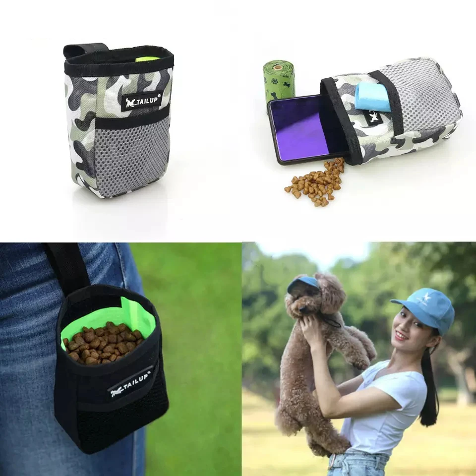 Portable Training bag Dog Pet Snack Bag Supplies Strong Wear Resistance Large Capacity Puppy Snack Reward Waist Dog Cat Bags