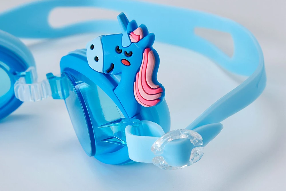 1 шт. милые детские силиконовые плавательные очки в форме единорога