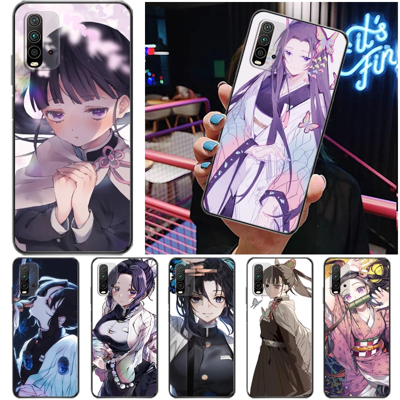 

Demon Slayer Kamado Nezuko Kimetsu No Yaiba Agatsuma Zenitsu Kamado Tanjirou Phone Case For Xiaomi Redmi 9 9T 9A 9C Pro Cases