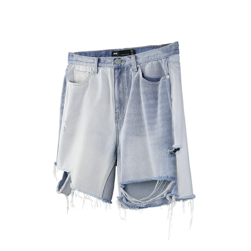 VIISHOW 2019 Для мужчин s летние джинсы прилив бренд отверстие Штаны должны короткие