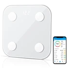 Весы напольные цифровые для ванной комнаты, умный прибор для измерения массы тела, индекса массы тела, с Bluetooth