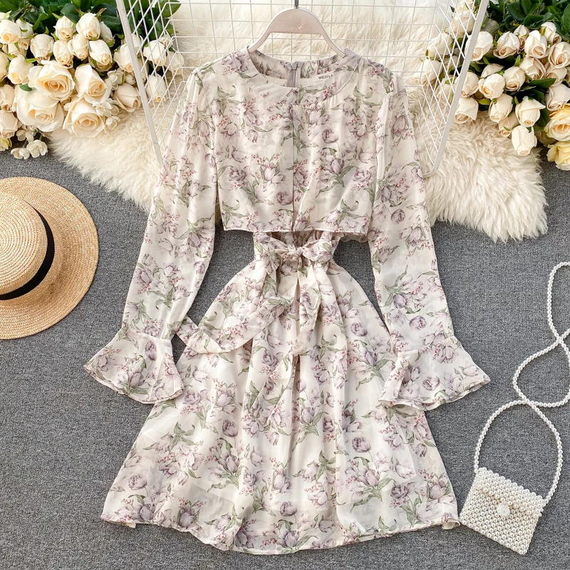 Женское шифоновое платье-трапеция в Корейском стиле элегантное праздничное