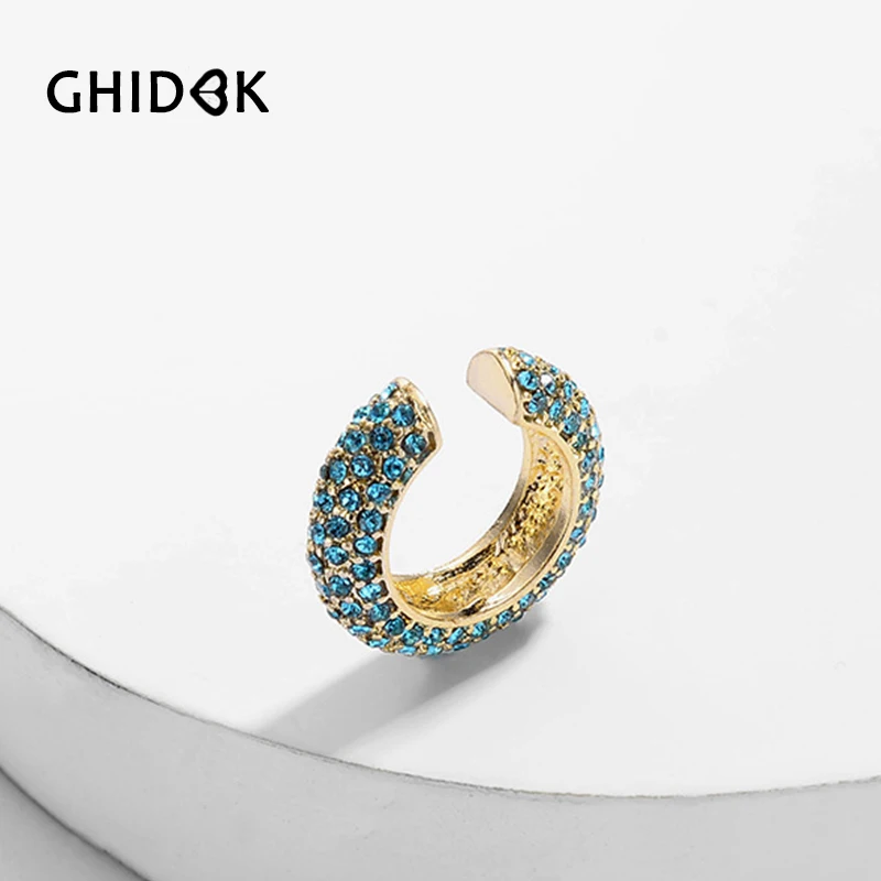 GHIDBK эффектные красочные серьги для ушного хряща, минималистическое геометрическое кольцо, серьги, демонстрационная серьга в виде клипсы, женские серьги
