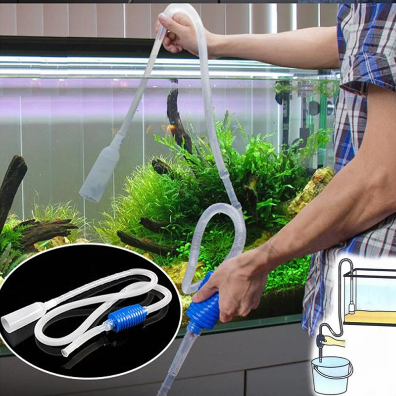 

Aquarium Fish Tank Vacuum Gravel Water Filter Cleaner Siphon Suction Pipe Filter Pump Manual Cleaner Pump Safe Vacuum