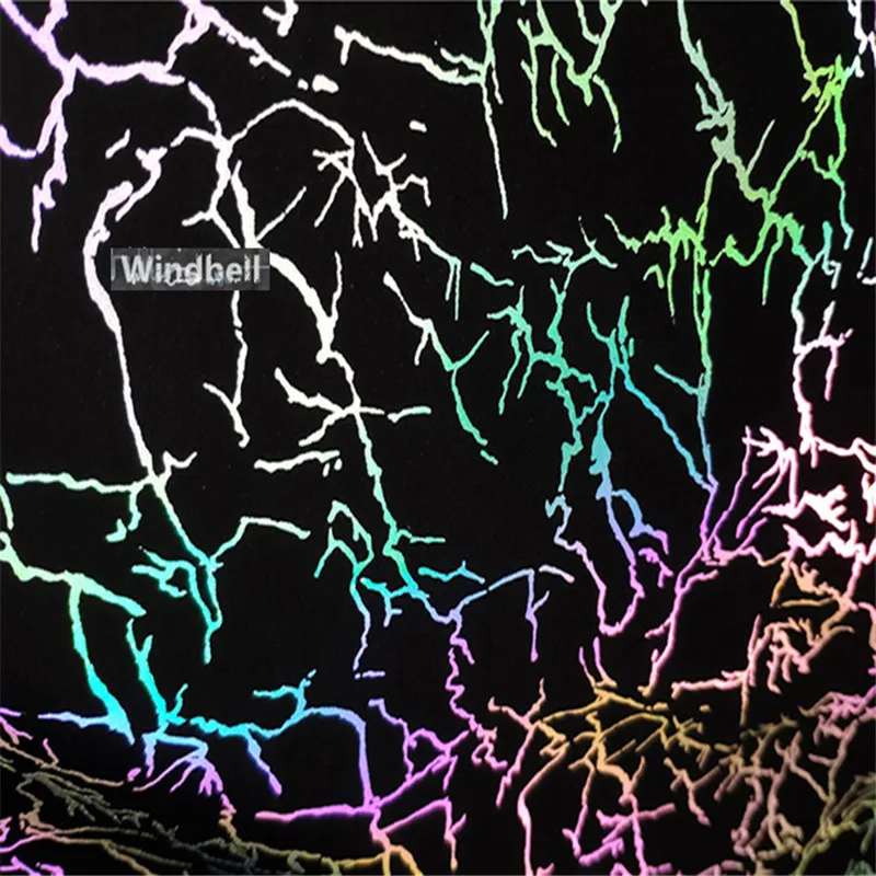 50 см * 150 см/шт. Черный блестящий светоотражающий тканевый фон с персонажами