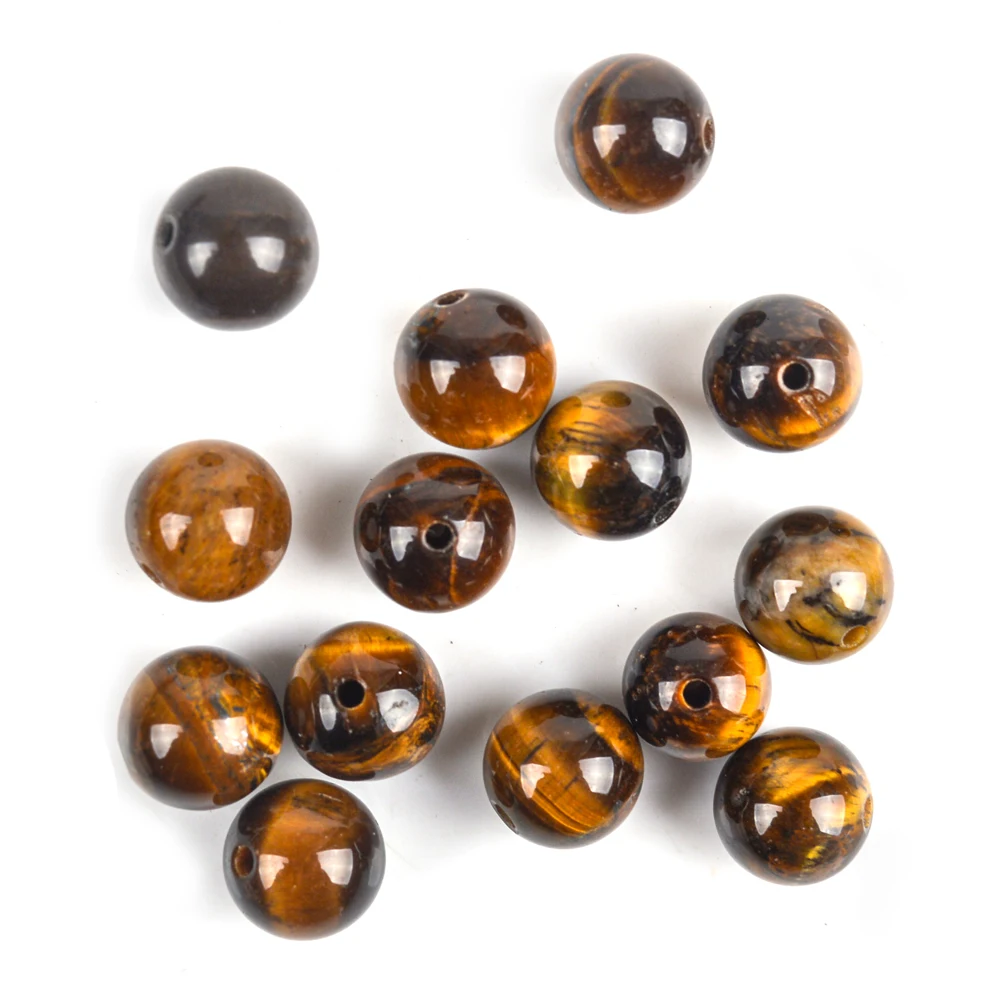 Stylish New Style 9mm and 6mm Natural Tiger's Eye Loose Beads Suitable for Various Jewelry Accessories Matching Necklace Bracele |