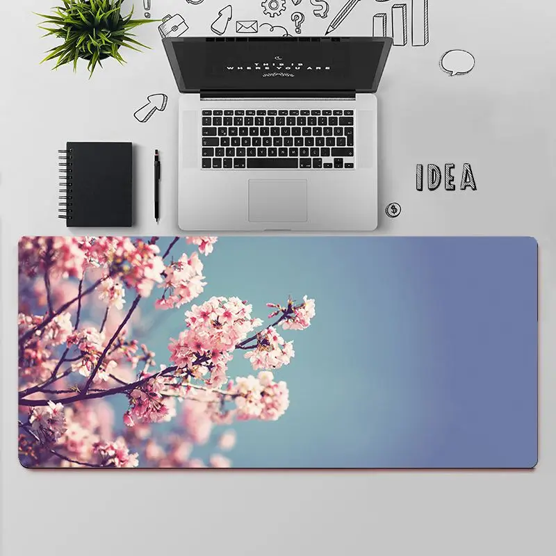 

YNDFCNB pink cherry blossom tree Gamer Speed Mice Retail Small Rubber Mousepad Free Shipping Large Mouse Pad Keyboards Mat