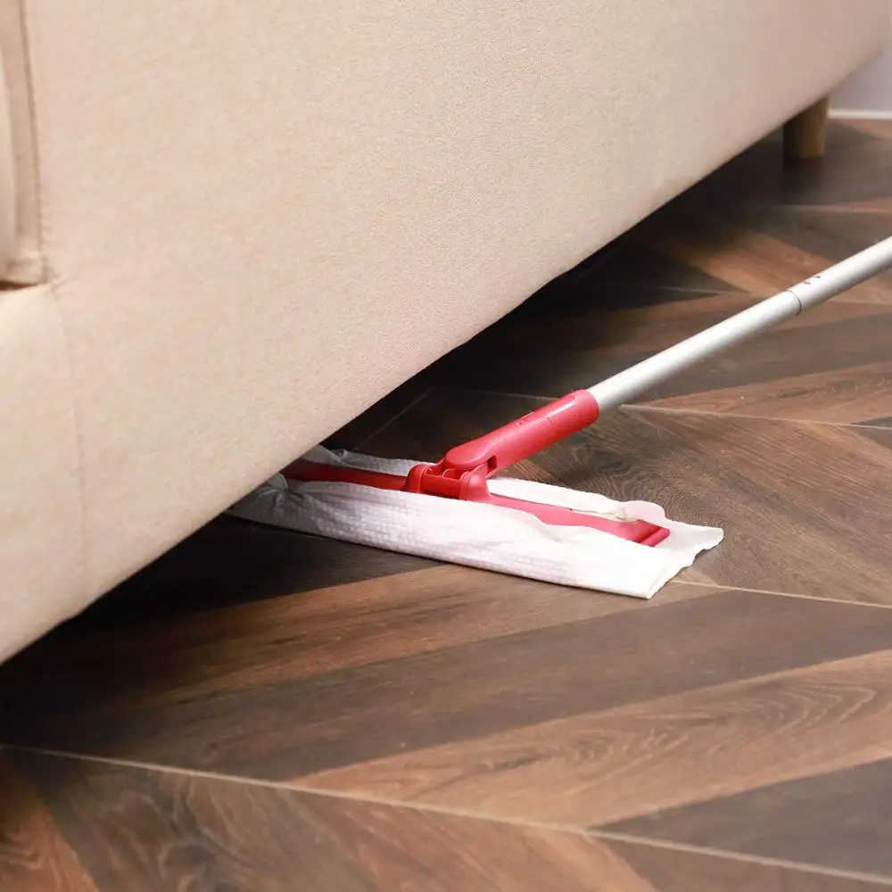 Швабра Cleanhome для сухой уборки набор из 30 одноразовых тканей пыли твердой