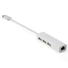 USB Gigabit Ethernet с 3 портами USB C HUB 2,0 RJ45 Lan сетевая карта USB к Ethernet-адаптеру для iOS ПК RTL8152 HUB