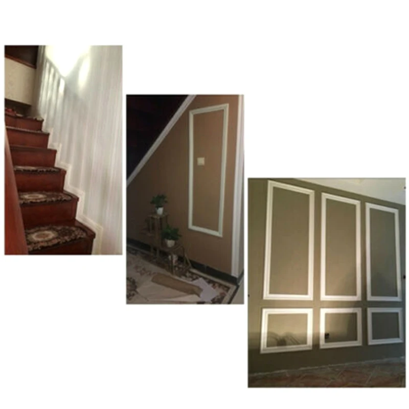 Горячая отделка стен линии плинтуса границы 3D узор стикер декор самоклеющиеся