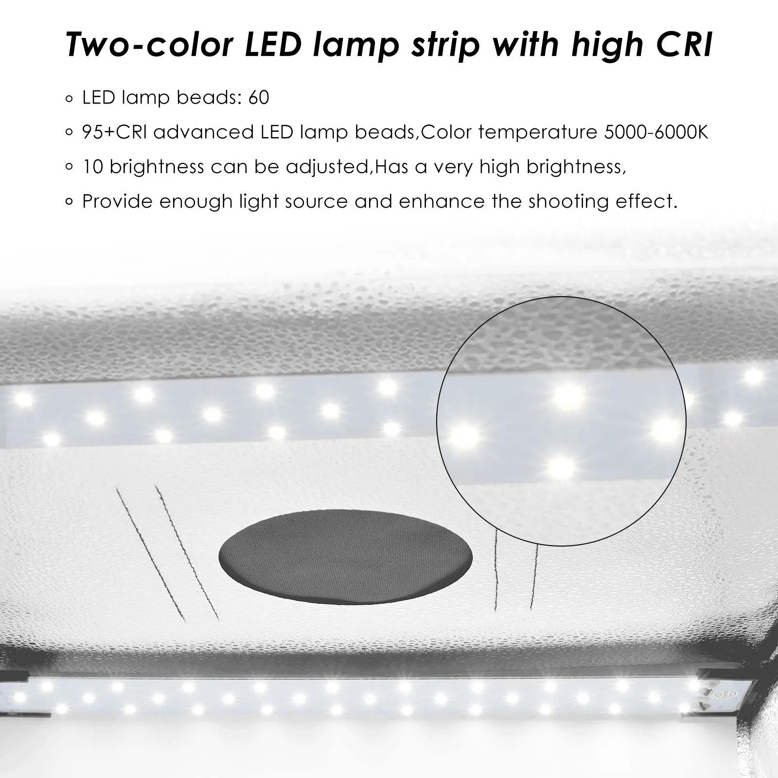 

40x40x40cm 2 LED Lightbox Light Box Mini Photo Studio Box Photography Box Light Studio Shooting Tent Box Kit & 6 Color Backdrops