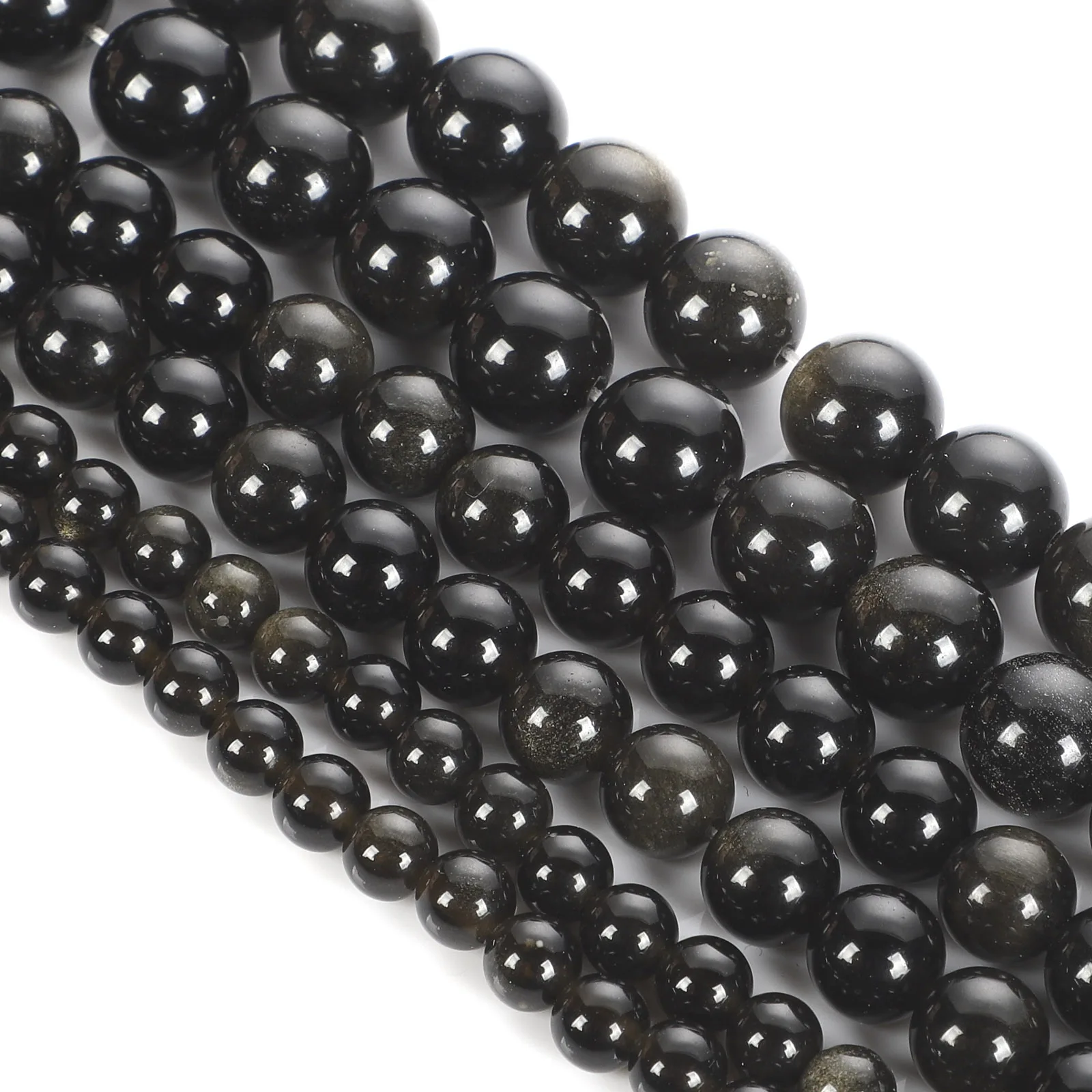 Круглые Бусины Из Натурального золотого обсидиана 4/6/8/10/12 мм | Украшения и