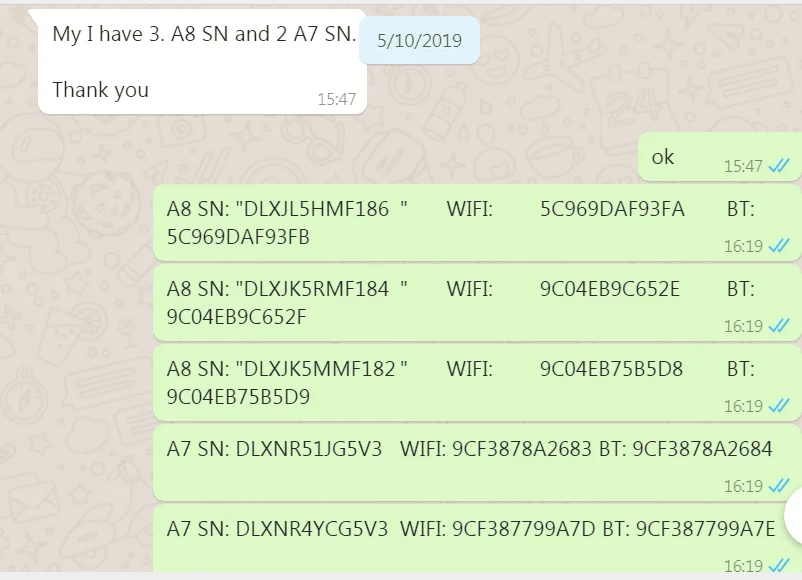 

SN Serial Number for iPad Mini 1234 Air12 2017 2018 SN Serial Number WiFi & Bluetooth Address for IPad icloud Unlock