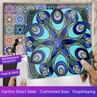 Наклейки на стену, 10 шт.компл., разноцветные, с изображением мандалы, хрустальные, твердые, для пола, кухни, ремонта дома, искусства, съемные настенные наклейки