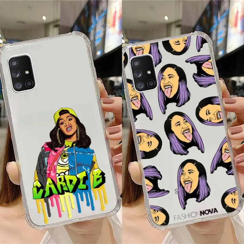 

cardi b MONEY Please me Phone Case Transparent For Samsung Galaxy A S Note 9 10 51 50 71 70 80 20 21 30s ultra plus