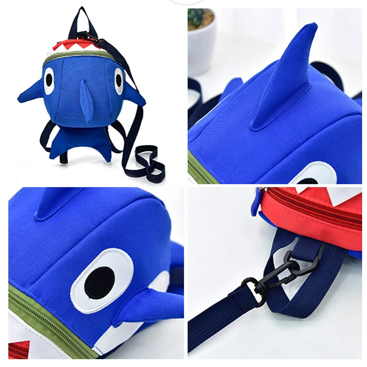 Новый 3D Акула мультфильм Рюкзак Малыш анти потеря ремень поводок ходунки на