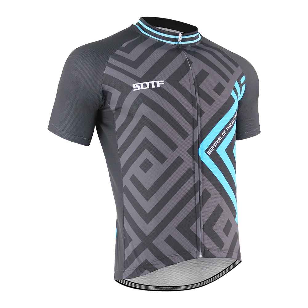 Синяя дышащая футболка унисекс с графическим рисунком для езды на шоссейном