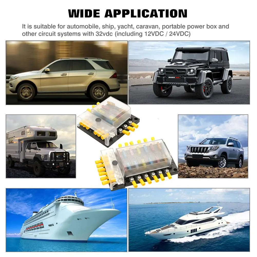 Блок предохранителей со светодиодным индикатором 6 каналов/12 каналов |